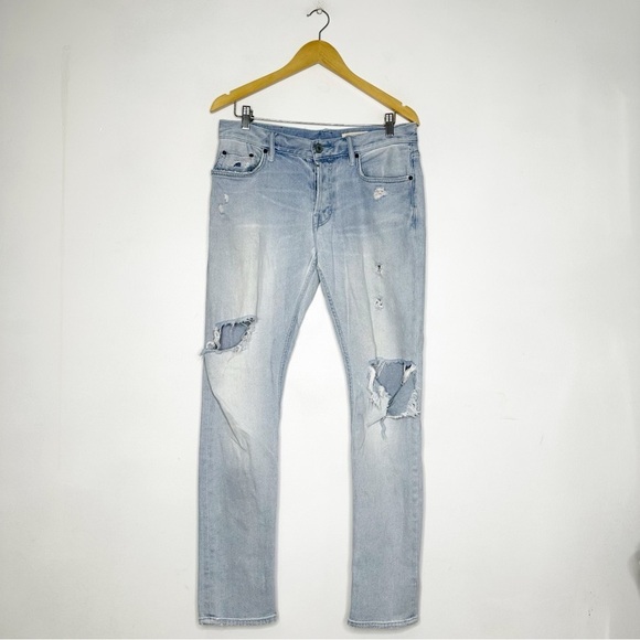All Saints Men’s Rex Slim Fit Soft Stretch Distressed Jeans Size 30